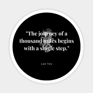 "The journey of a thousand miles begins with a single step." - Lao Tzu Motivational Chinese Dragon Quote Magnet